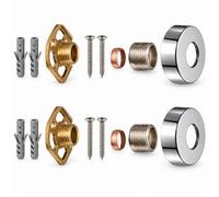 Excel Home Kingbath Bar Valve Fixing Kits Brackets With Round Ss Chrome Cover Shrouds Escutcheons 3/4 Inch Connections