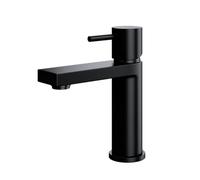 Excel Home Mono Basin Mixer Tap Matt Black Finish Brass Construction Single Lever Control, Bathroom Sink Mixer With Flexi Hoses