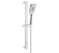 Excel Home Push Button Shower Kit, Chrome 3 Mode Handset, 800mm Slider Rail, 1.5M Hose, Stainless Steel Riser With Bracket