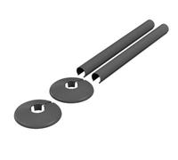 Excel Home Radiator Pipe Covers & Collars 15mm To 300mm Length, Anthracite Pvc 2 Pack Clip-On Pipe Sleeves For Radiator Pipes, Easy Fitting