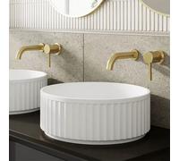 Excel Home Round White Resin Vessel Washbowl, 400mm Durable White Resin, Modern Design, Easy To Clean, 5-Year Guarantee