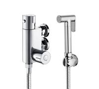 Excel Home Thermostatic Douche Kit Chrome, Heavy Duty Brass, Bidet Shattaf Toilet Spray, Handheld Hygiene Shower, Toilet Cleaning