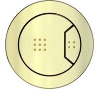 Excel Home Toilet Flush Button Brushed Brass, Dual Flush Button For Pneumatic Cistern Only, Round 63mm