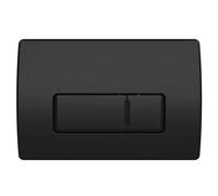 Excel Home Toilet Flush Button Replacement - Dual Button Toilet Flush Plates - Pneumatic Technology - Fingerprint Resistant Compatible with Air Houses - Rectangular Push Button Design (Matt Black)