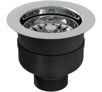 Excel Home Top Fix Kitchen Sink Strainer, Chrome 90mm Stainless Steel Kitchen Sink Basket Strainer, Design For Easy Diy Installation