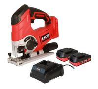 Excel Jigsaw 18V Cordless Jigsaw Includes 2X 2.0Ah Battery & Charger, Variable Speed Control For Wood & Metal