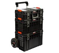 Excel Modular Stackable Tool Box Heavy Duty Mobile Storage 3 Piece Set with Wheels