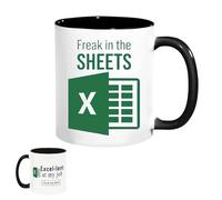 Excel Mug, Funny Mugs for Work Colleagues, Freak in The Sheets Excel Mug, Funny Work Colleague Spreadsheet Gift Mug, Ceramic Coffee Mug - Lent at My Job I Know My Sheet (11oz, A)