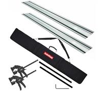 Excel Plunge Saw Accessories Kit 2 x 1500mm Guide Rails, Connectors, Clamps and Rail Bag