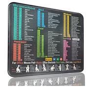 Excel Shortcut Keys Mouse Pad PC Office Gaming Spreadsheet Keyboard Mat Windows Shortcuts Small Excel Cheat Sheet Desk Pad Portable Computer Mousepad Non-Slip 11.8x9.8 in