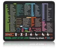 Excel Shortcut Mouse Pad with Windows, Word & PowerPoint Shortcuts | Small Excel Cheat Sheet Desk Pad | Non-Slip Stitched Gaming Mousepad | Large Mouse Pads for Desk Computers & Workstations