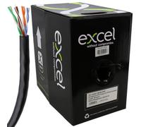 Excel Stranded Network Cable Cat5E U/utp Pvc For Ethernet Patch Lead 305M Black