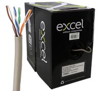Excel Stranded Network Cable Cat5E U/utp Pvc For Ethernet Patch Lead 305M Grey