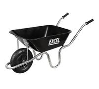Excel Wheelbarrow Cart Trolley 100L Wheelbarrow Galvanized Steel Tray with 150 kg load capacity & Durable & lightweight, Wheelbarrows, Wheel Barrow