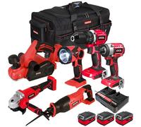 Excel Tools Excel 18V 6 Piece Power Tool Kit With 3 X 4.0Ah Batteries & Charger Exl8952