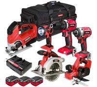 Excel Tools Excel 18V 6 Piece Power Tool Kit With 3 X 4.0Ah Batteries & Charger Exlkit-16288
