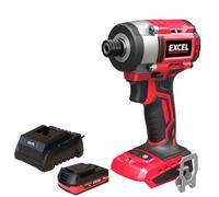 Excel 18V Cordless Brushless Impact Driver with 1 x 2.0Ah Battery & Charger - Brushless Motor, Power Tools Combo Kits, 1/4 Chuck, Excel Dril, 18v Impact Driver, Drill Driver