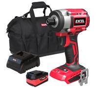 Excel Tools Excel 18V Brushless Impact Driver With 1 X 4.0Ah Battery, Fast Charger & Carry Bag Compact & Powerful Tool