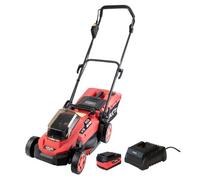 Excel Tools Excel 18V Brushless Lawn Mower 330mm 5 Adjustable Height With 1 X 5.0Ah Battery & Charger