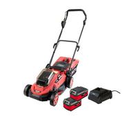 Excel Tools Excel 18V Brushless Lawn Mower 330mm 5 Adjustable Height With 2 X 4.0Ah Battery & Charger