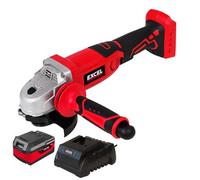 Excel Tools Excel 18V Cordless 115mm Angle Grinder With 1 X 4.0Ah Batteries & Charger Compact Power Tool For Cutting & Grinding