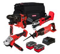 Excel Tools Excel 18V Cordless 4 Piece Tool Kit With 2 X 4.0Ah Batteries & Charger In Bag Exl5170