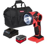 Excel Tools Excel 18V Cordless Led Flashlight Torch With 1 X 4.0Ah Battery Charger & 18" Bag