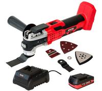 Excel Tools Excel 18V Cordless Oscillating Multi Tool With 2.0Ah Battery & Charger, Multi Cutter, Detail Sander & Multi-Function Tool