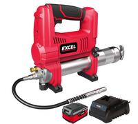 Excel 18V Cordless Grease Gun with 1 x 4.0Ah Battery & Charger - Powerful and Efficient Lubrication Solution, Variable Speed Trigger, 18V Grease Gun, Hand held Grease gun