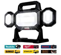 Excel 18V LED Work Light 5000 Lumens with Multi-Brand Battery Compatibility