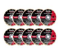 Excel Tools Excel 230mm Segmented Diamond Blades Pack Of 10 Pro Grade For Angle Grinder, Concrete & Brickwork