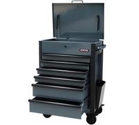 Excel Tools Excel 28" Heavy Duty 6 Drawer Tool Cabinet In Black & Grey Lockable Steel Storage Chest For Garage & Workshop