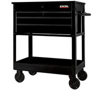 Excel 30" Heavy-Duty Mobile Tool Trolley with Lockable Top & 4 Ball-Bearing Drawers - Garage & Workshop Storage