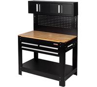Excel Tools Excel 45" Workstation With Pegboard, 5 Drawers Heavy-Duty Steel Workbench For Garage & Workshop