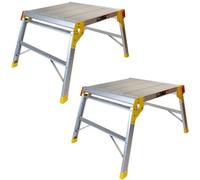 Excel Tools Excel 600 X 600mm Heavy Duty Multi Purpose Platform Work Bench Folding Hop Up Pack Of 2