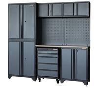 Excel Tools Excel 7-Piece Garage Storage Cabinet System With Worktop
