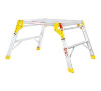 Excel Tools Excel Aluminium Hop-Up Folding Bench 600 X 600mm, Slip-Resistant Surface, Compact & Portable For Diy And Trade Use