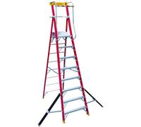 Excel Tools Excel Electricians Fibreglass Podium Step Ladder 8 Tread 3.18M En131-7