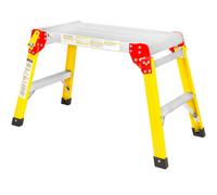 Excel Tools Excel Fibreglass Hop-Up Folding Bench 600 X 300mm, Slip-Resistant Surface, Non-Conductive For Diy And Trade Use
