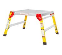 Excel Tools Excel Fibreglass Hop-Up Folding Bench 600 X 600mm, Slip-Resistant Surface, Non-Conductive For Diy And Trade Use