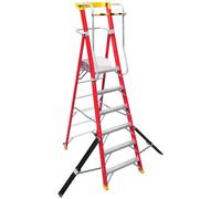 Excel Electricians Fibreglass Podium Step Ladder 6 Tread 2.61m EN131-7
