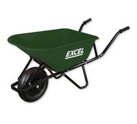 Excel Tools Excel Heavy Duty 100L Green Wheelbarrow Hdpe Plastic Tray