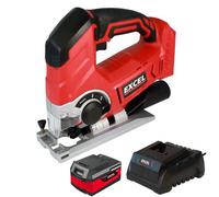 Excel Tools Excel Jigsaw 18V Cordless Jigsaw Includes 1X 4.0Ah Battery & Charger, Variable Speed Control For Wood & Metal