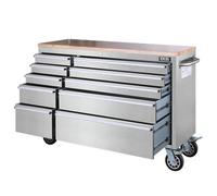 Excel Stainless Steel 10 Drawer Roller Tool Cabinet & Workbench
