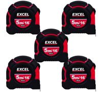 Excel Tools Excel Tape Measure 5M/16Ft Pack Of 5