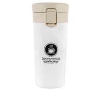 Excel Tools Tools4Trade 360Ml White Travel Mug, Stainless Steel Thermal Travel Mug, Insulated Reusable Coffee Cup With Lid