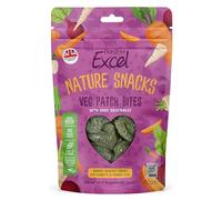 Excel Veg Patch Bites Nature Snacks - Rabbit & Guinea Pig Treats Made with Root Vegetables - High Fibre, Small Animal Snacks