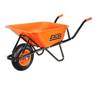 Excel Wheelbarrow Cart Trolley Heavy Duty 70L Wheelbarrow Galvanized Steel Tray with 200 kg load capacity & Durable & Strong Wheel, Wheelbarrows, Wheel Barrow, Heavy duty wheelbarrow