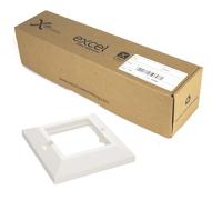 Excel White Single Gang Bevelled Face Plate Without Blanks Trade [20 Pack]