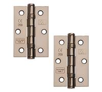 Excel XL965-BLNK Pair of 3" Grade 7 Door Hinges, Black Nickel